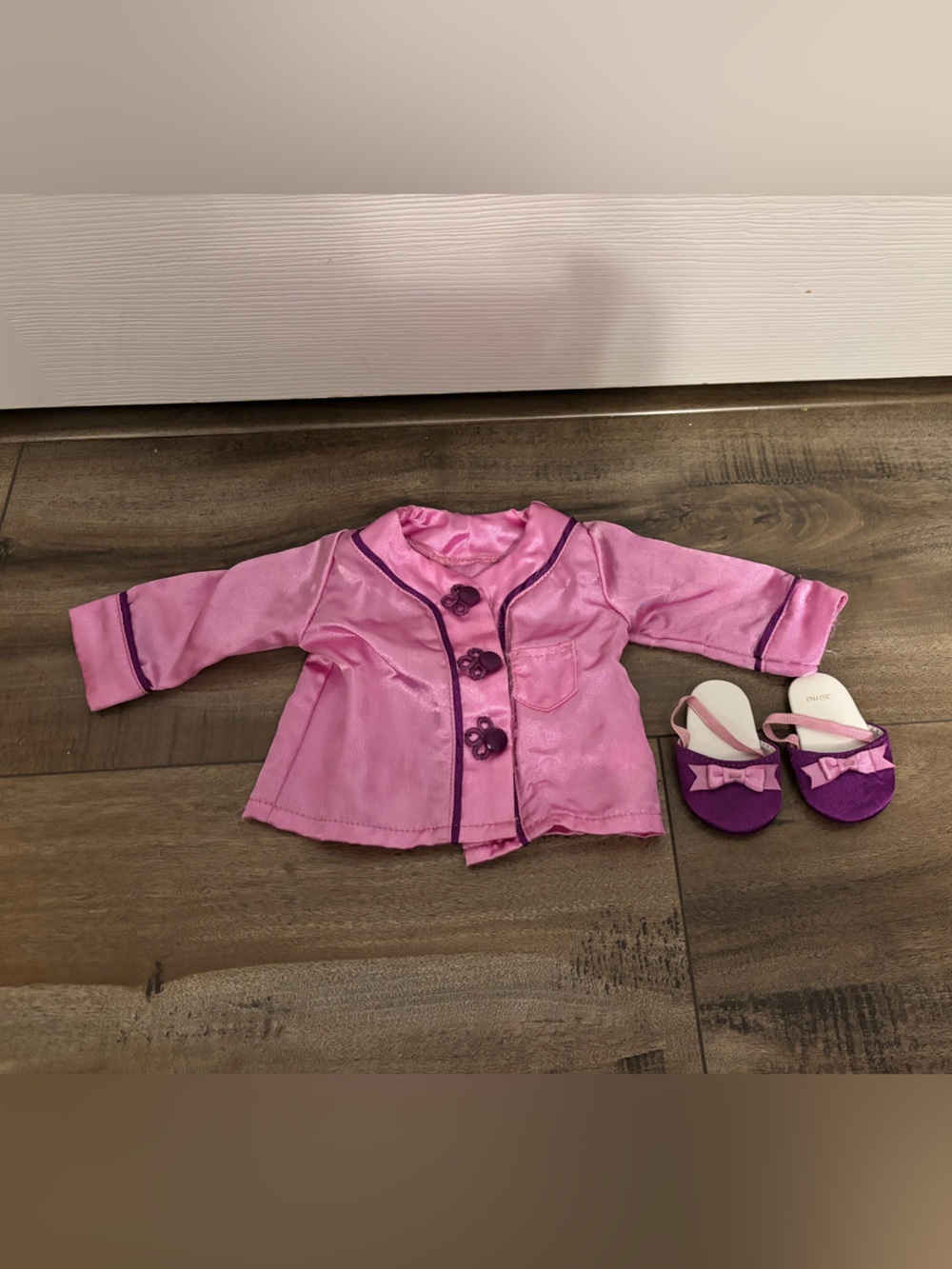 American Girl Doll Rebecca's Satin Pajamas, shirt and shoes only READ